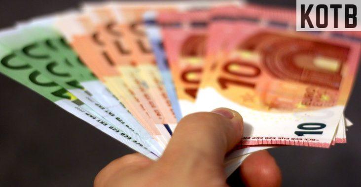 Bundle of Assorted-denomination Euro Banknotes