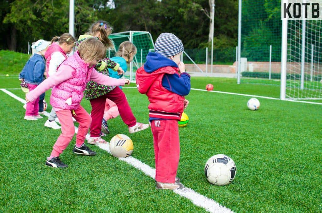 Toddler Playing Soccer
