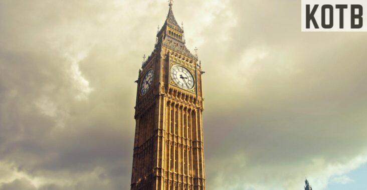 Capture of Big Ben against a cloudy sky in London's cityscape, symbolizing British heritage.
