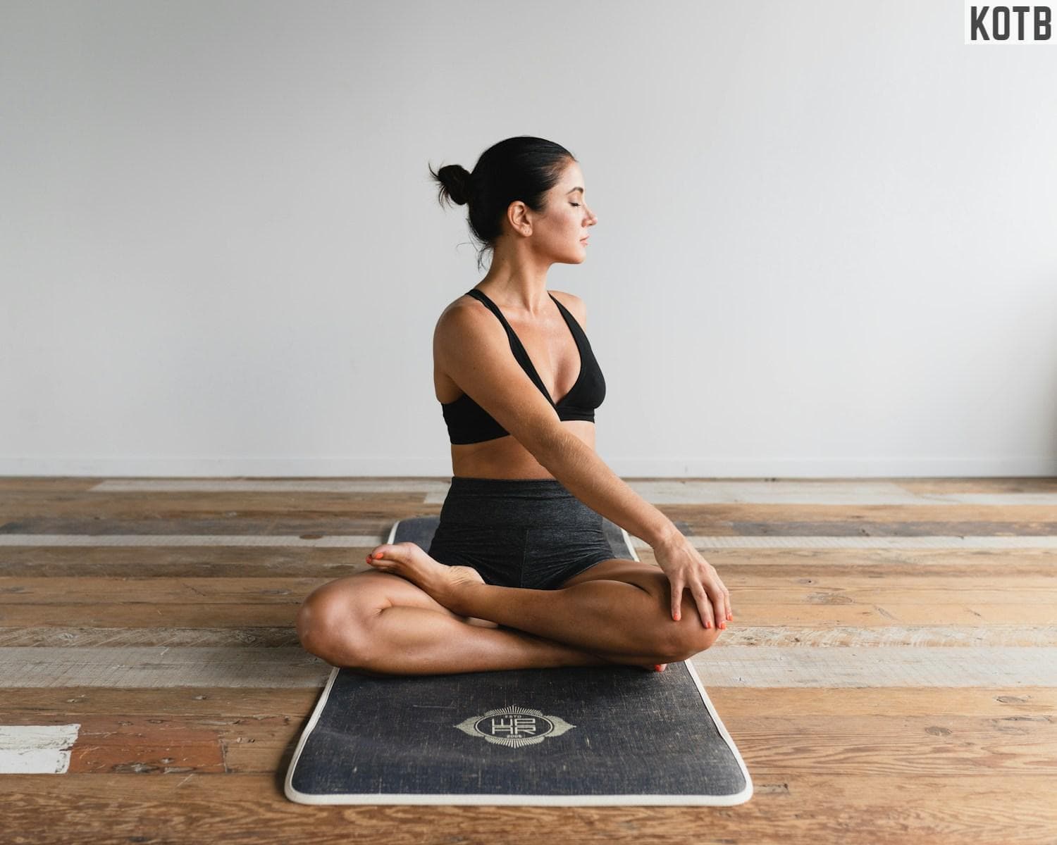 woman performing yoga